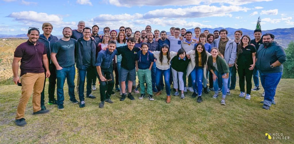 The HoloBuilder Team at the offsite week in Spain in 2019