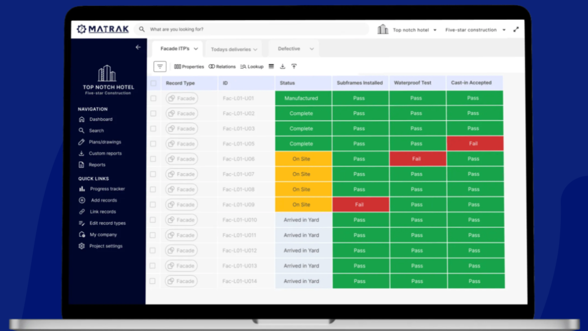 matrak dashboard